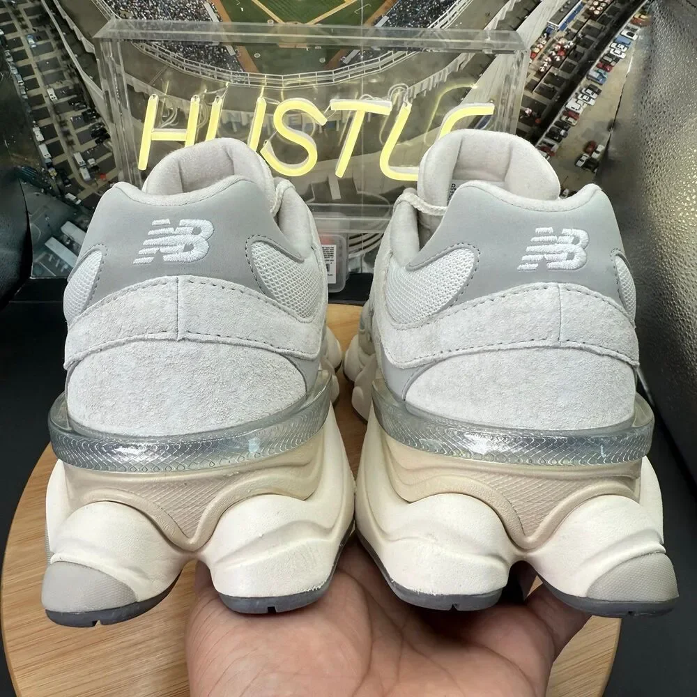New Balance Men's Athletic Sneakers in Light Gray and White
